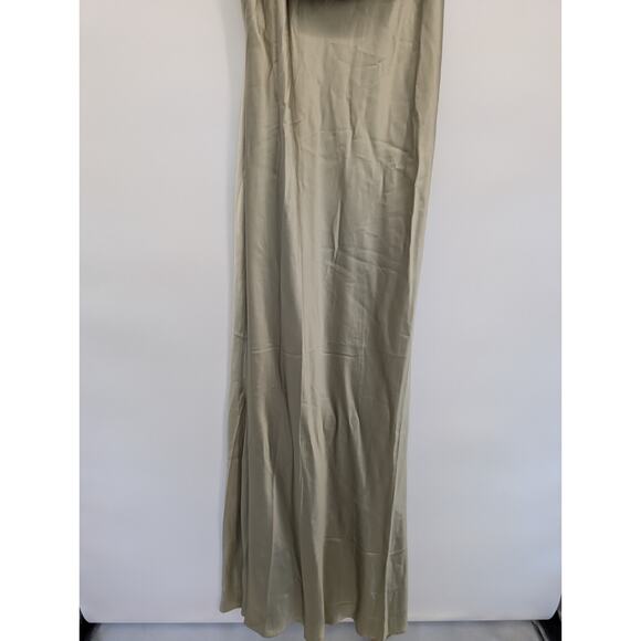 NWT Reformation Ronda Silk Wedding Gown Maxi Dress Size 16 Dried Herb #4B503 - Picture 6 of 12